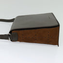 BURBERRY Shoulder Bag Leather Brown Silver Auth BA2042-3