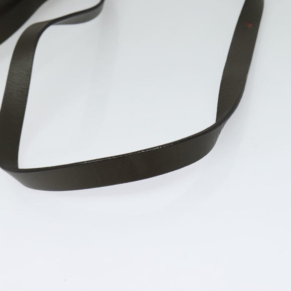 BURBERRY Shoulder Bag Leather Brown Silver Auth BA2042