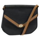 Christian Dior Shoulder Bag Leather Black Gold Auth BA2043-1