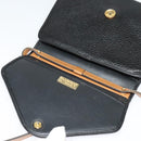 Christian Dior Shoulder Bag Leather Black Gold Auth BA2043-10