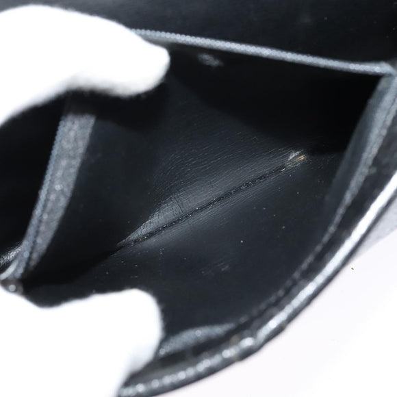 Christian Dior Shoulder Bag Leather Black Gold Auth BA2043