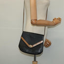 Christian Dior Shoulder Bag Leather Black Gold Auth BA2043-21