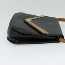 Christian Dior Shoulder Bag Leather Black Gold Auth BA2043-4