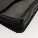 Christian Dior Chain Shoulder Bag Leather Black Gold Auth BA2045-8