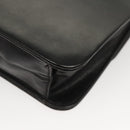 Christian Dior Chain Shoulder Bag Leather Black Gold Auth BA2045-17