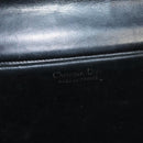 Christian Dior Chain Shoulder Bag Leather Black Gold Auth BA2045-18