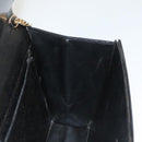 Christian Dior Chain Shoulder Bag Leather Black Gold Auth BA2045-19