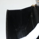 Christian Dior Chain Shoulder Bag Leather Black Gold Auth BA2045-20