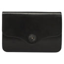 Christian Dior Chain Shoulder Bag Leather Black Gold Auth BA2045-13