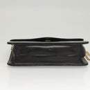 Christian Dior Chain Shoulder Bag Leather Black Gold Auth BA2045-5