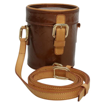 LOUIS VUITTON Vernis Astor Place Shoulder Bag Bronze M91101 LV Auth BA2050