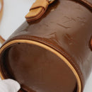 LOUIS VUITTON Vernis Astor Place Shoulder Bag Bronze M91101 LV Auth BA2050-12