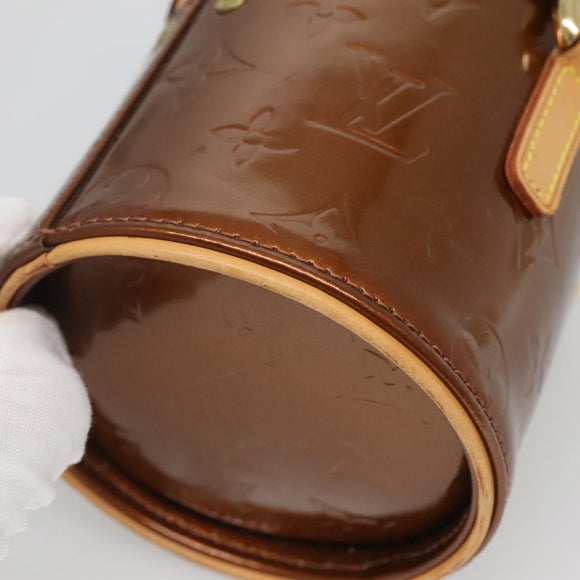 LOUIS VUITTON Vernis Astor Place Shoulder Bag Bronze M91101 LV Auth BA2050