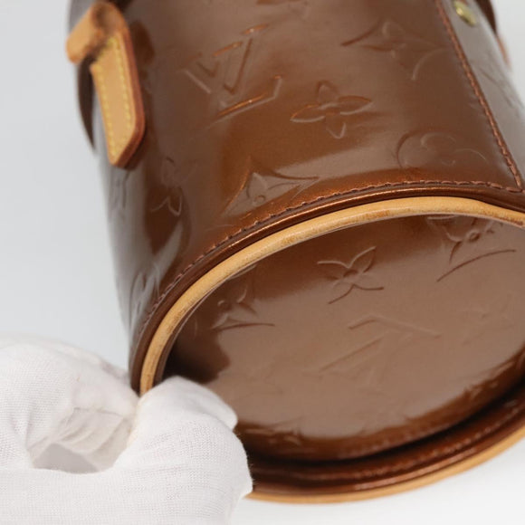 LOUIS VUITTON Vernis Astor Place Shoulder Bag Bronze M91101 LV Auth BA2050