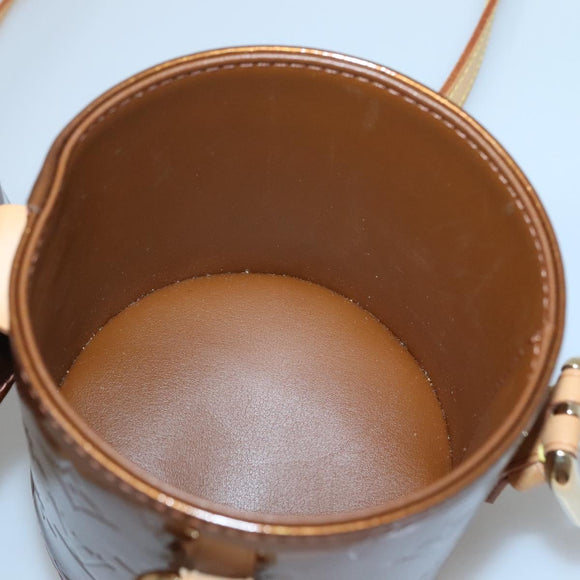 LOUIS VUITTON Vernis Astor Place Shoulder Bag Bronze M91101 LV Auth BA2050