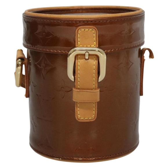 LOUIS VUITTON Vernis Astor Place Shoulder Bag Bronze M91101 LV Auth BA2050