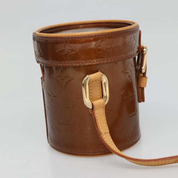 LOUIS VUITTON Vernis Astor Place Shoulder Bag Bronze M91101 LV Auth BA2050