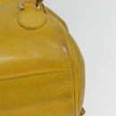 Christian Dior Backpack Leather Gold Yellow Auth BA2068-17