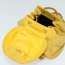 Christian Dior Backpack Leather Gold Yellow Auth BA2068-18