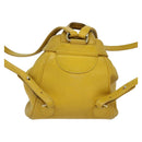 Christian Dior Backpack Leather Gold Yellow Auth BA2068-2