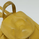 Christian Dior Backpack Leather Gold Yellow Auth BA2068-6