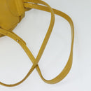 Christian Dior Backpack Leather Gold Yellow Auth BA2068-9