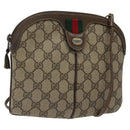 GUCCI GG Supreme Web Sherry Line Shoulder Bag PVC Beige 904 02 047 Auth BA2083-1