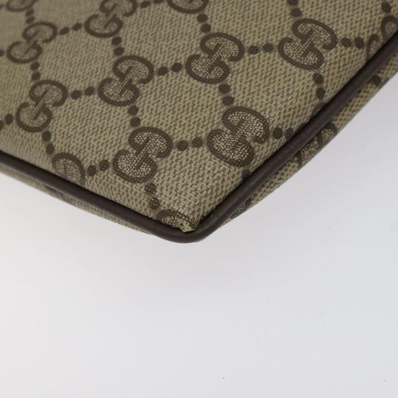 GUCCI GG Supreme Web Sherry Line Shoulder Bag PVC Beige 904 02 047 Auth BA2083