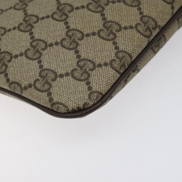 GUCCI GG Supreme Web Sherry Line Shoulder Bag PVC Beige 904 02 047 Auth BA2083