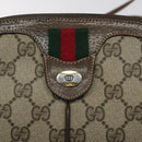 GUCCI GG Supreme Web Sherry Line Shoulder Bag PVC Beige 904 02 047 Auth BA2083-18