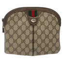 GUCCI GG Supreme Web Sherry Line Shoulder Bag PVC Beige 904 02 047 Auth BA2083-13