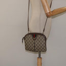 GUCCI GG Supreme Web Sherry Line Shoulder Bag PVC Beige 904 02 047 Auth BA2083-21