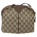 GUCCI GG Supreme Web Sherry Line Shoulder Bag PVC Beige 904 02 047 Auth BA2083-2