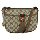GUCCI GG Supreme Web Sherry Line Shoulder Bag PVC Beige 56 02 032 Auth BA2084-1