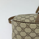 GUCCI GG Supreme Web Sherry Line Shoulder Bag PVC Beige 56 02 032 Auth BA2084-9