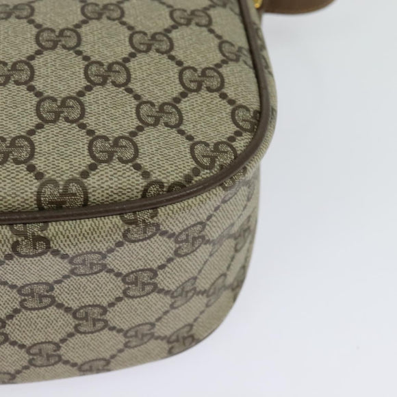 GUCCI GG Supreme Web Sherry Line Shoulder Bag PVC Beige 56 02 032 Auth BA2084