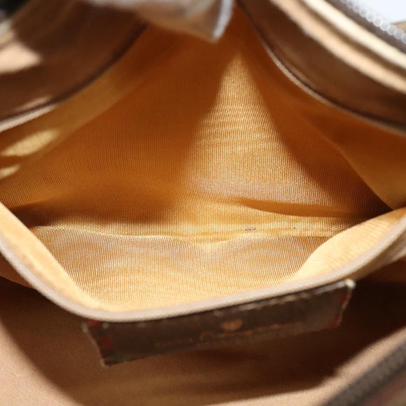 GUCCI GG Supreme Web Sherry Line Shoulder Bag PVC Beige 56 02 032 Auth BA2084