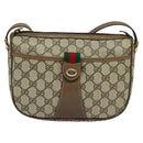 GUCCI GG Supreme Web Sherry Line Shoulder Bag PVC Beige 56 02 032 Auth BA2084-13