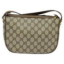 GUCCI GG Supreme Web Sherry Line Shoulder Bag PVC Beige 56 02 032 Auth BA2084-2