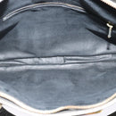 CELINE Hand Bag Suede Leather Gray Gold Auth BA2092-10