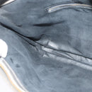 CELINE Hand Bag Suede Leather Gray Gold Auth BA2092-19