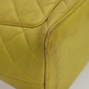 CHANEL COCO Mark Tote Bag Caviar Skin Yellow Gold CC Auth BA2094-9