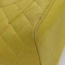 CHANEL COCO Mark Tote Bag Caviar Skin Yellow Gold CC Auth BA2094-15