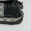 GUCCI GG Plus Supreme Shoulder Bag PVC Navy Gold Auth BA2101-14