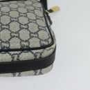 GUCCI GG Plus Supreme Shoulder Bag PVC Navy Gold Auth BA2101-16