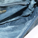 GUCCI GG Plus Supreme Shoulder Bag PVC Navy Gold Auth BA2101-18