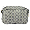 GUCCI GG Plus Supreme Shoulder Bag PVC Navy Gold Auth BA2101-2