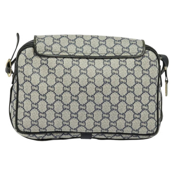 GUCCI GG Plus Supreme Shoulder Bag PVC Navy Gold Auth BA2101 - 0