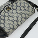 GUCCI GG Plus Supreme Shoulder Bag PVC Navy Gold Auth BA2101-6