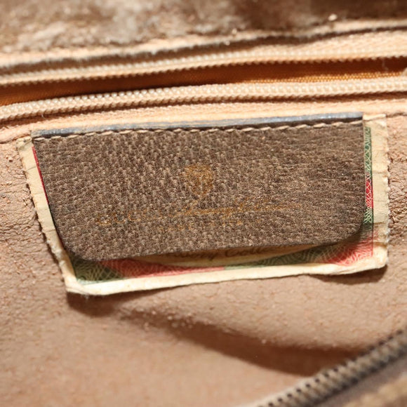 GUCCI GG Supreme Web Sherry Line Shoulder Bag PVC Beige 66 02 049 Auth BA2105